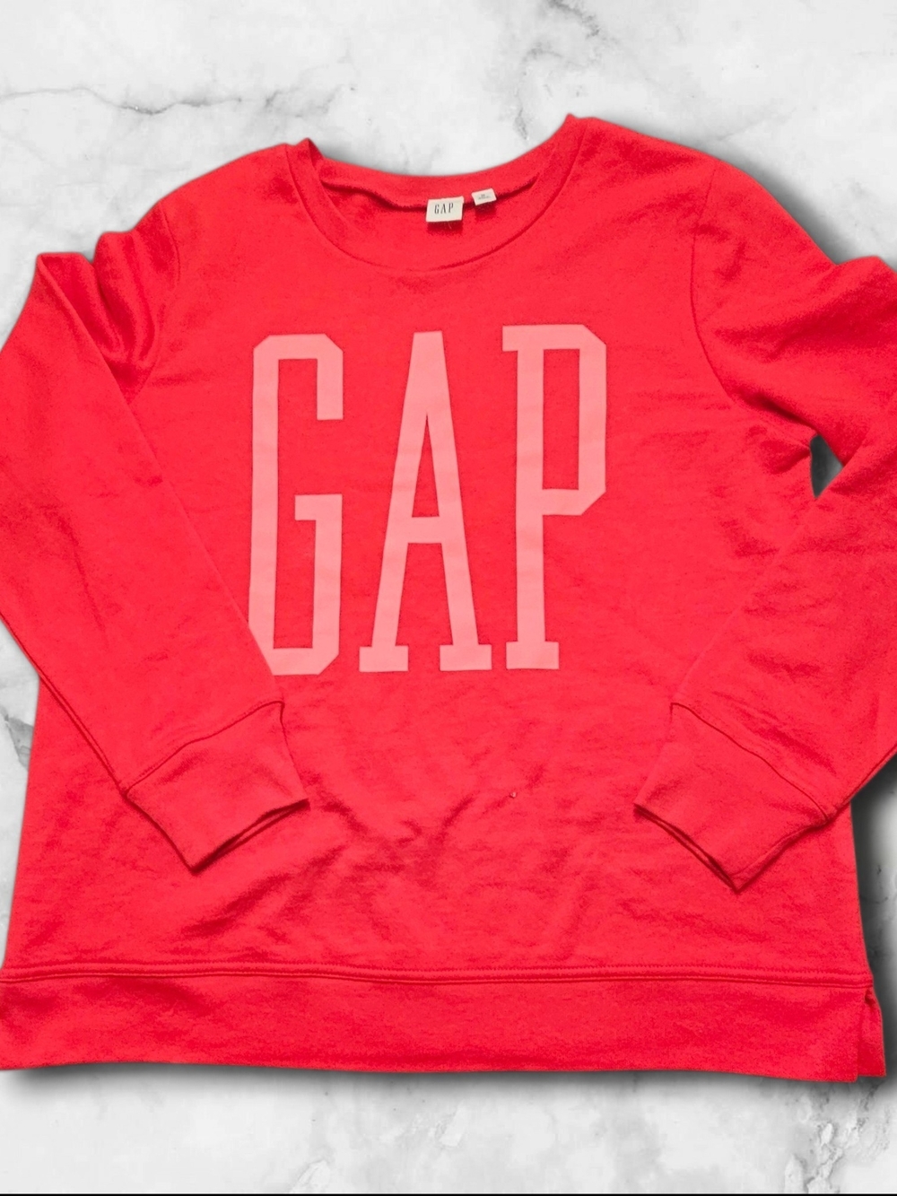 GAP Red Logo Pullover Sweatshirt
